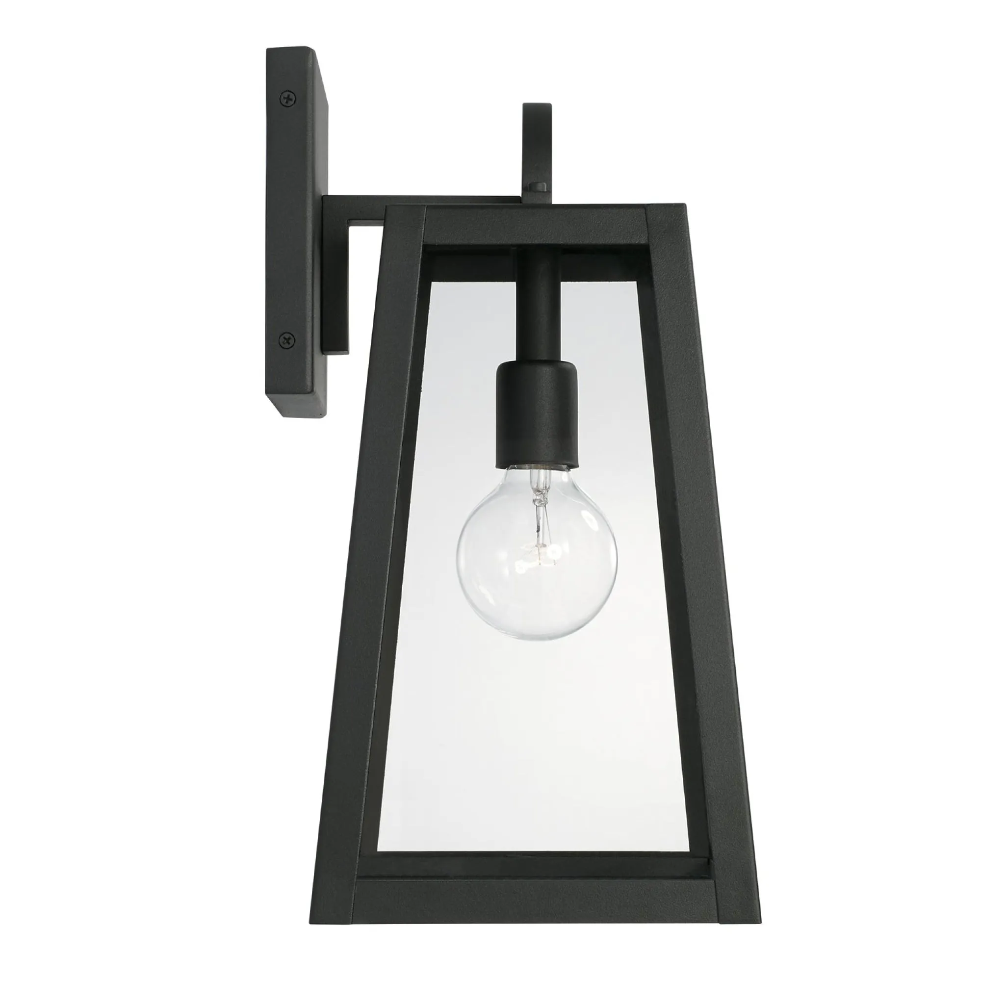 Leighton - 1 Light Coastal Outdoor Wall Lantern - 16" - Black