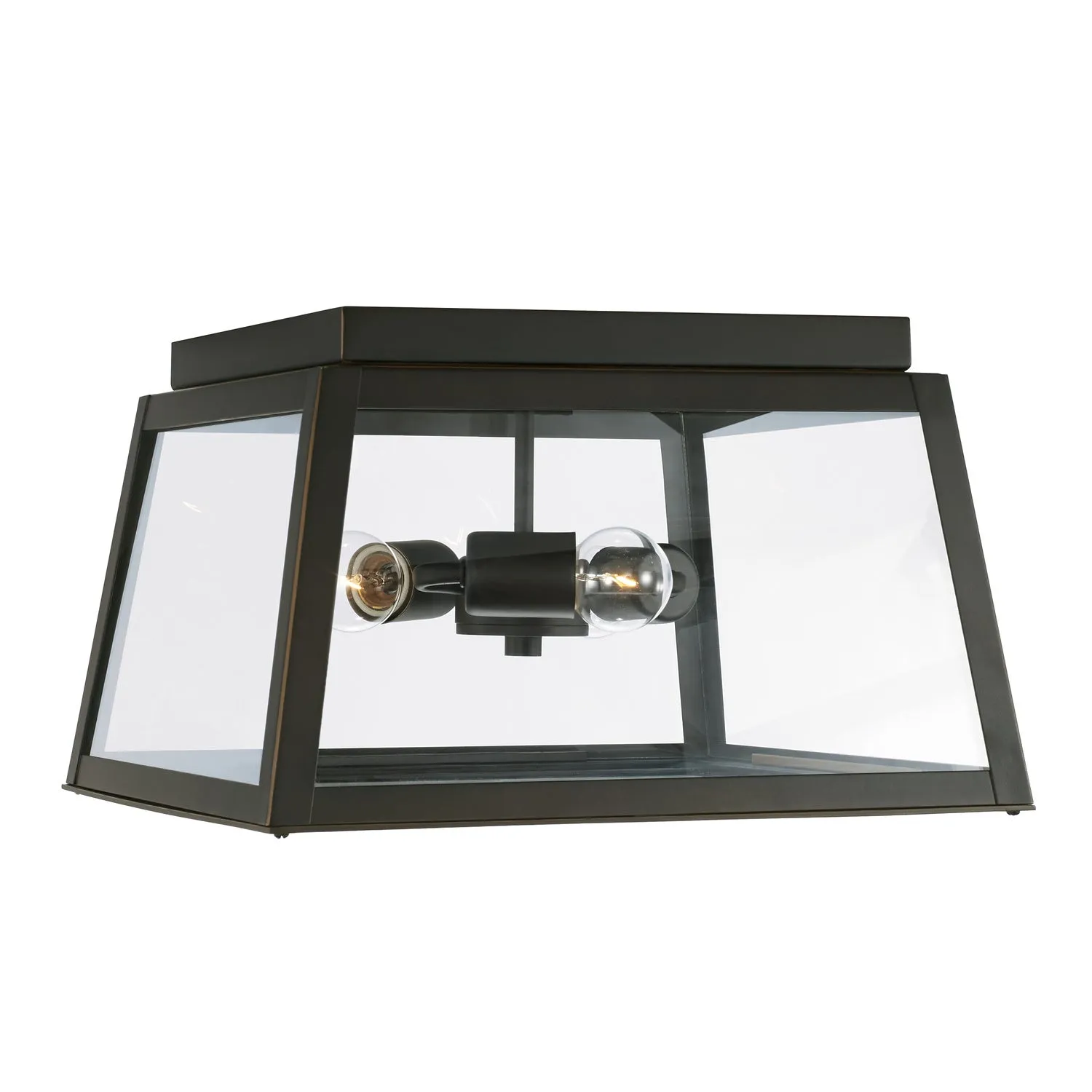 Leighton 3-Light Outdoor Flush Mount in Oiled Bronze