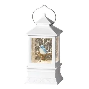 Lighted Swirl Bluebird Lantern with LED