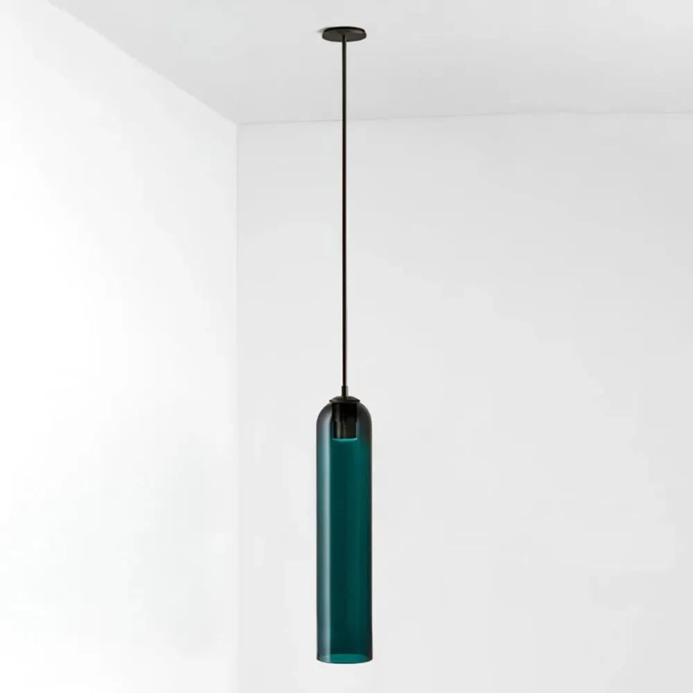 Long Tube Glass Pendant Light