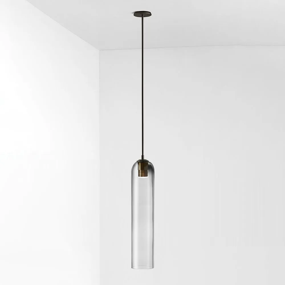 Long Tube Glass Pendant Light