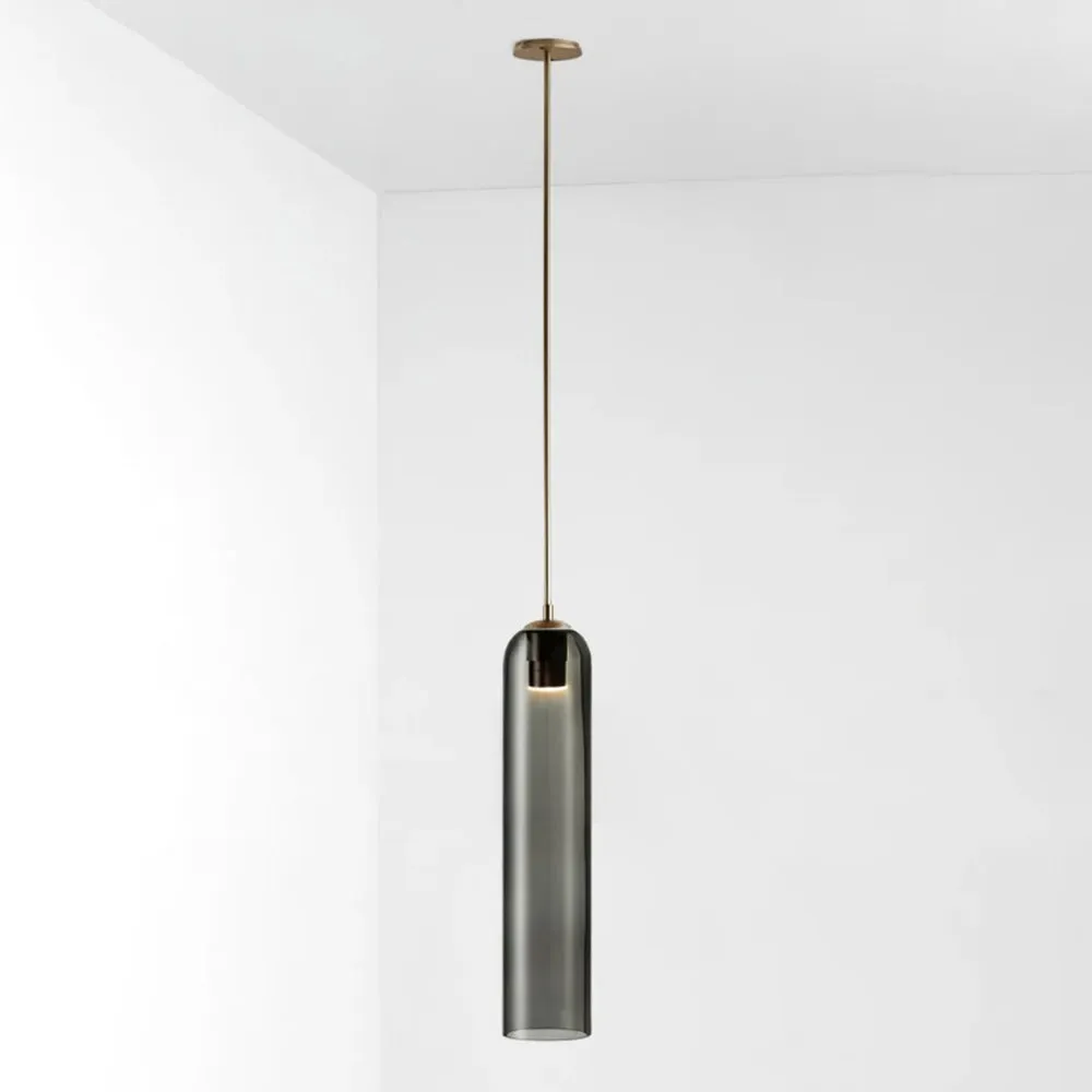 Long Tube Glass Pendant Light