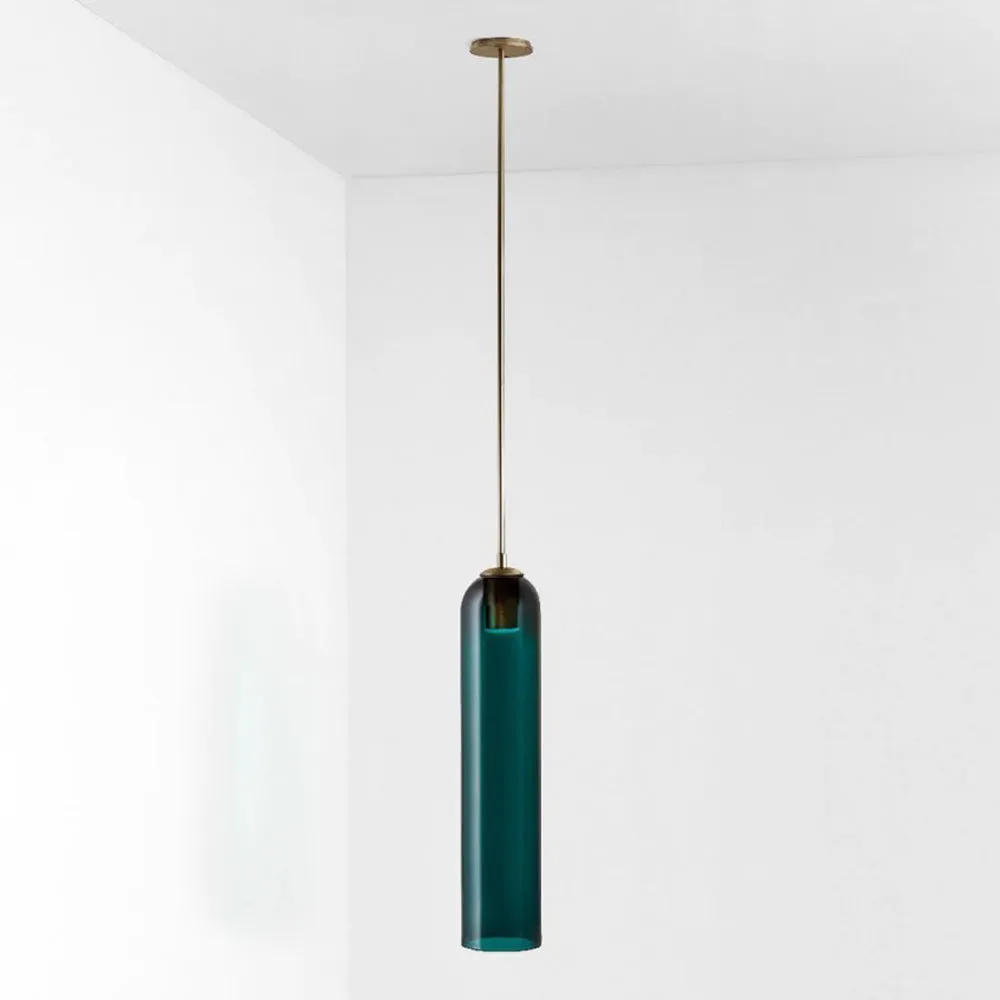 Long Tube Glass Pendant Light