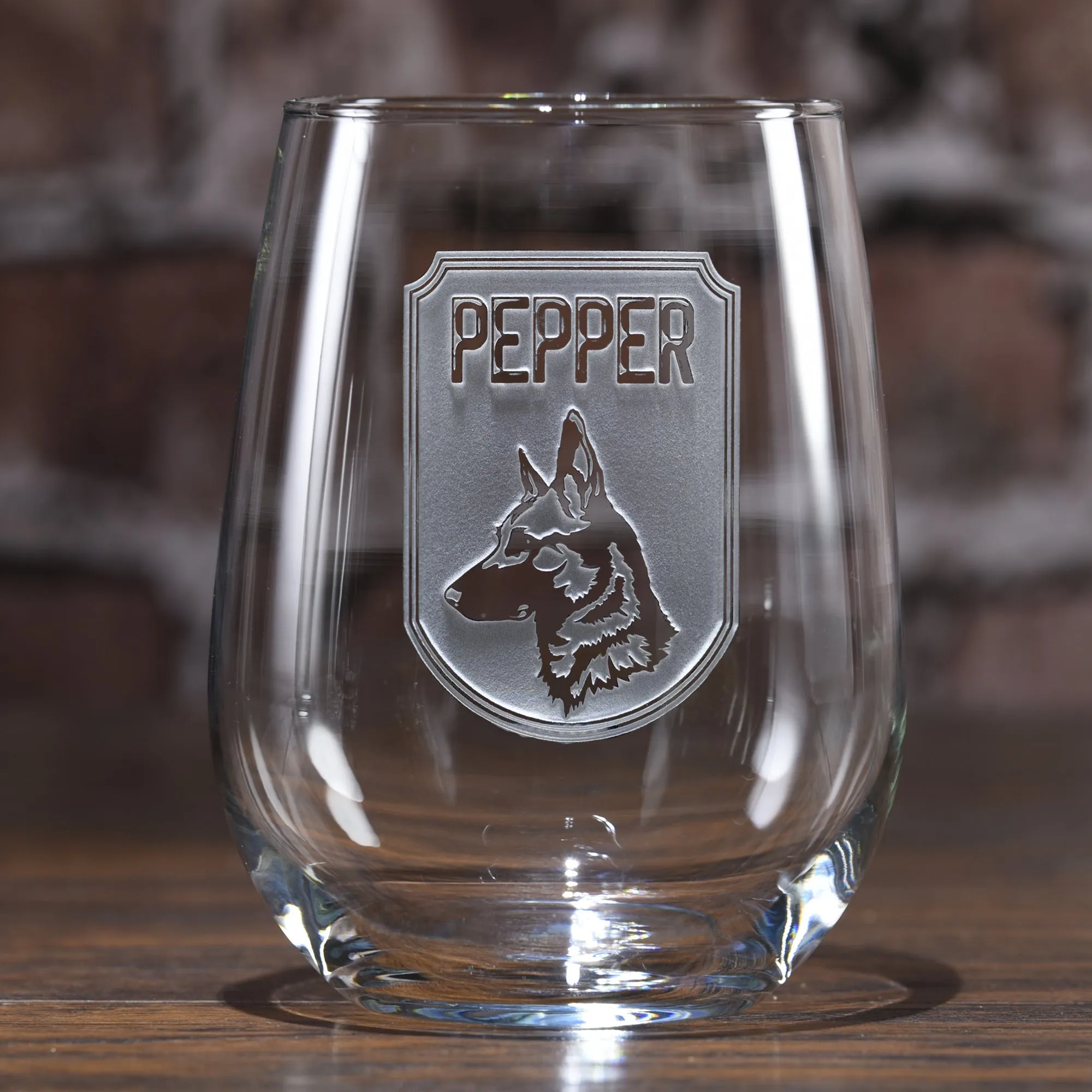 Man's Best Friend Pet Lover Gift, Personalized Dog Breed Stemless Wine Glass