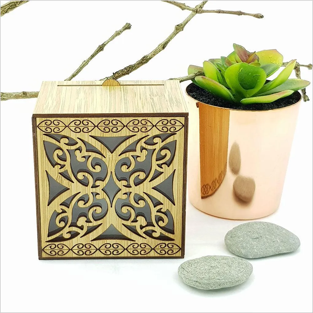 Maori Koru Flower LED Tealight Box