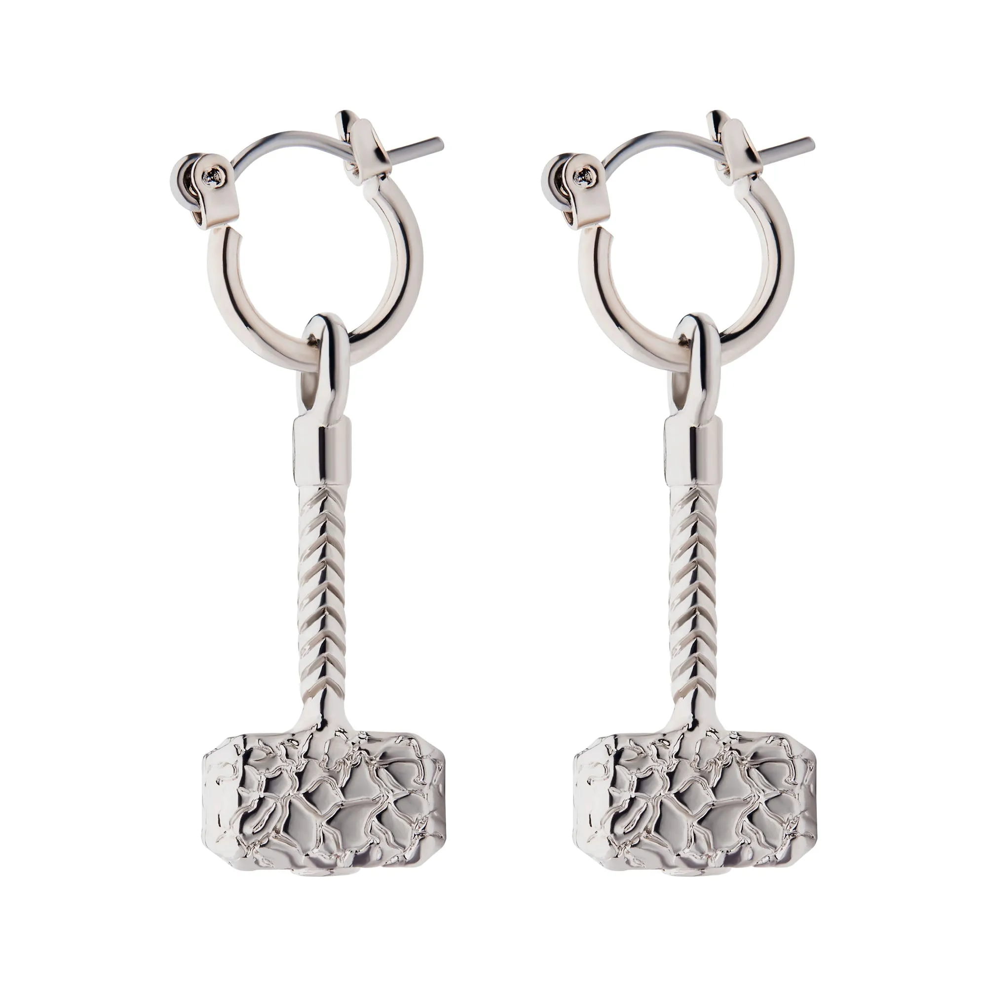 Marvel Thor Silver Plated Hammer Earrings