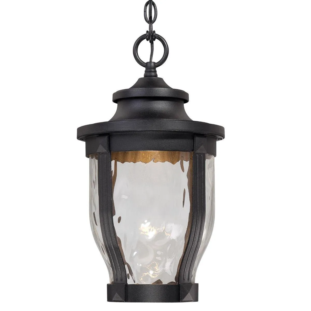 Merrimack 10 in. LED Outdoor Hanging Lantern Black finish