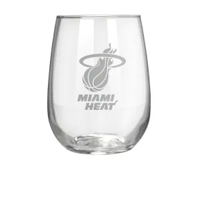 Miami Heat 17 oz. Stemless Wine Glass