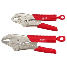 Milwaukee Torque Lock 2 pc Forged Alloy Steel Curved Jaw Pliers Set 7 and 10 in. L