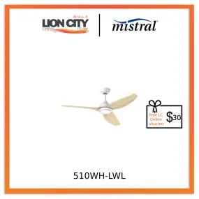 MISTRAL CEILING FAN 510WH-LWL