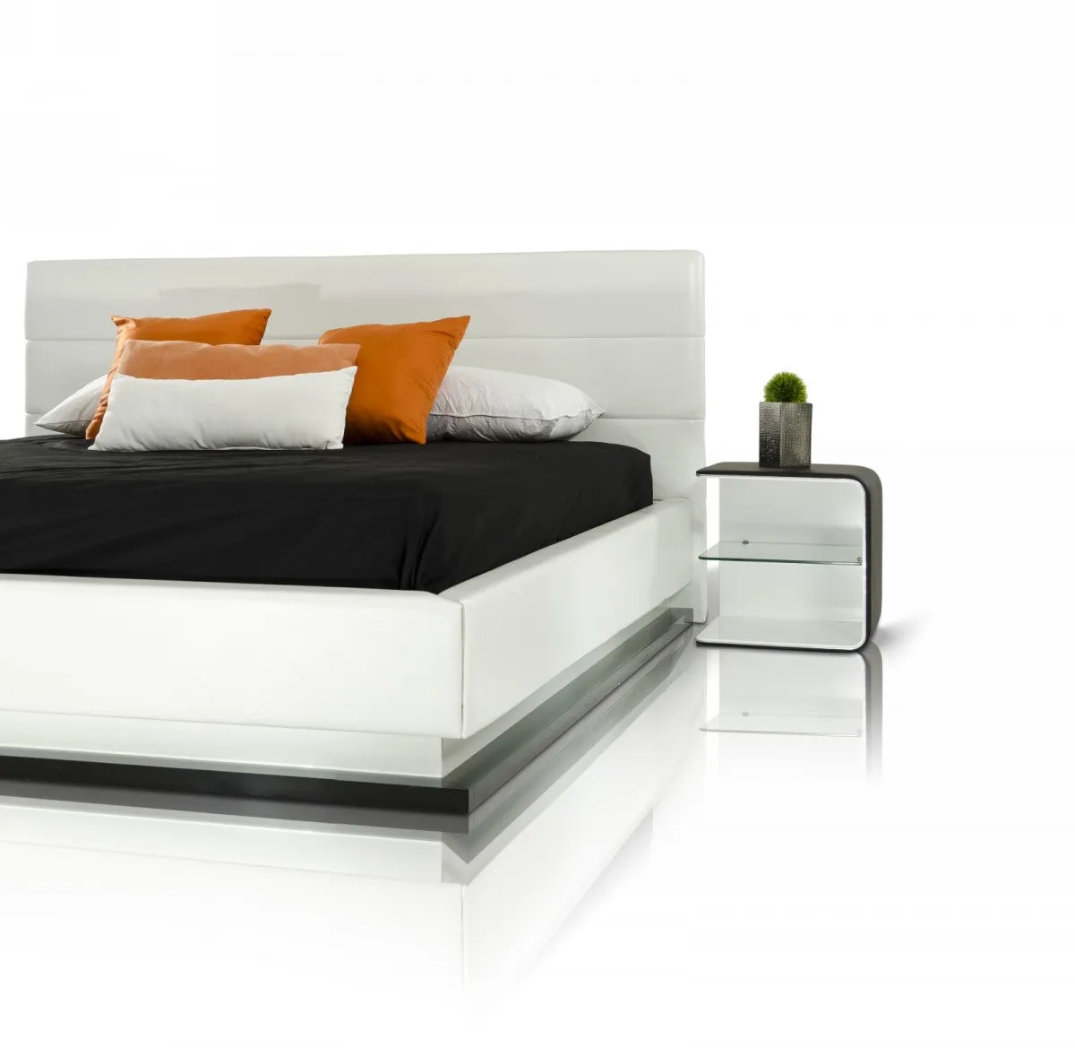 Modrest Infinity - Contemporary Platform Bed with Lights