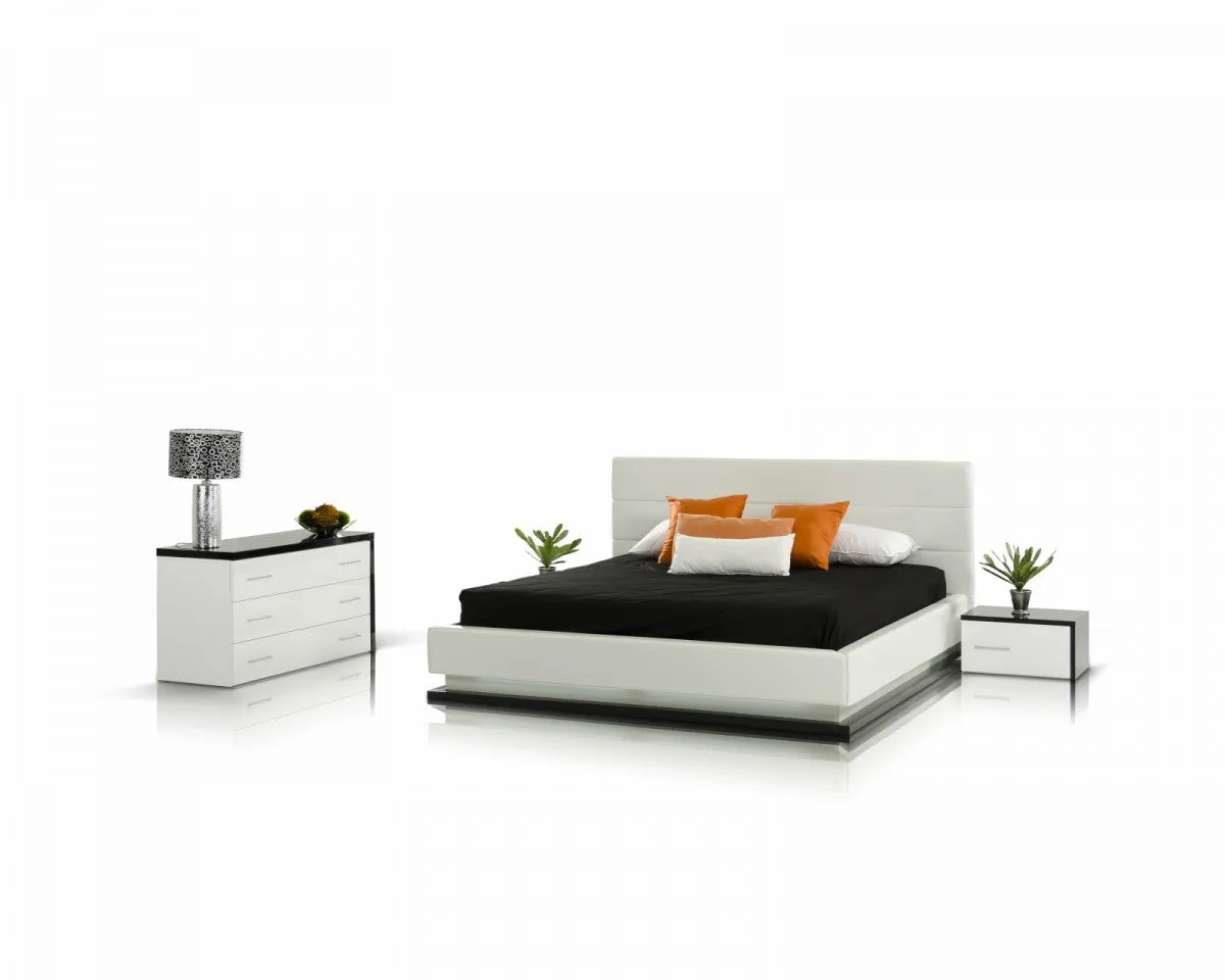 Modrest Infinity - Contemporary Platform Bed with Lights