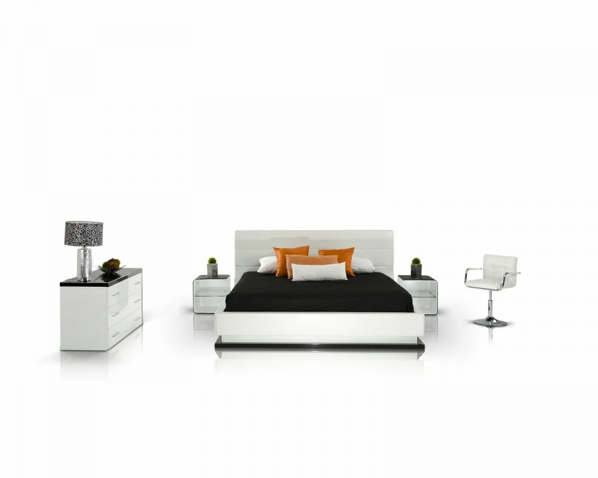 Modrest Infinity - Contemporary Platform Bed with Lights