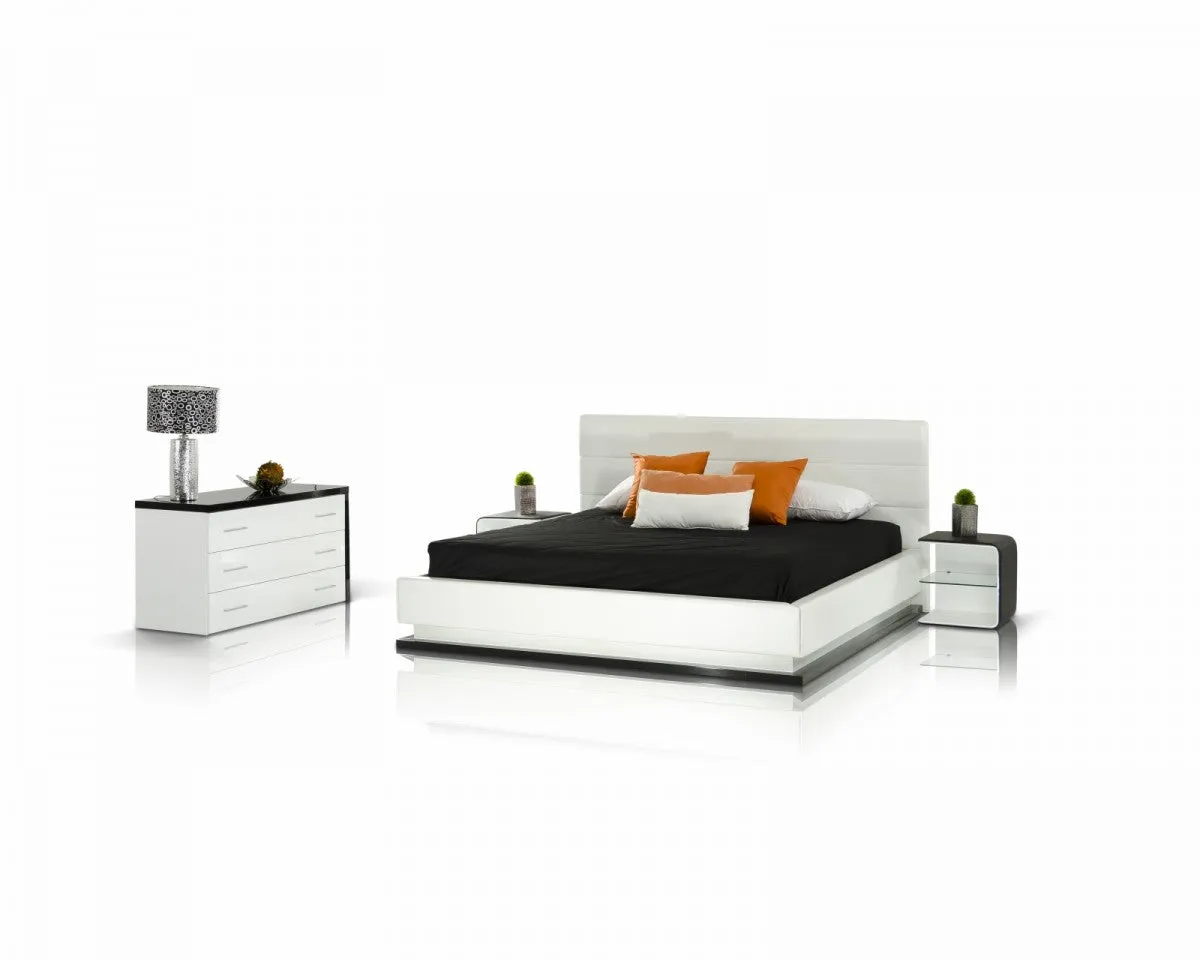 Modrest Infinity - Contemporary Platform Bed with Lights