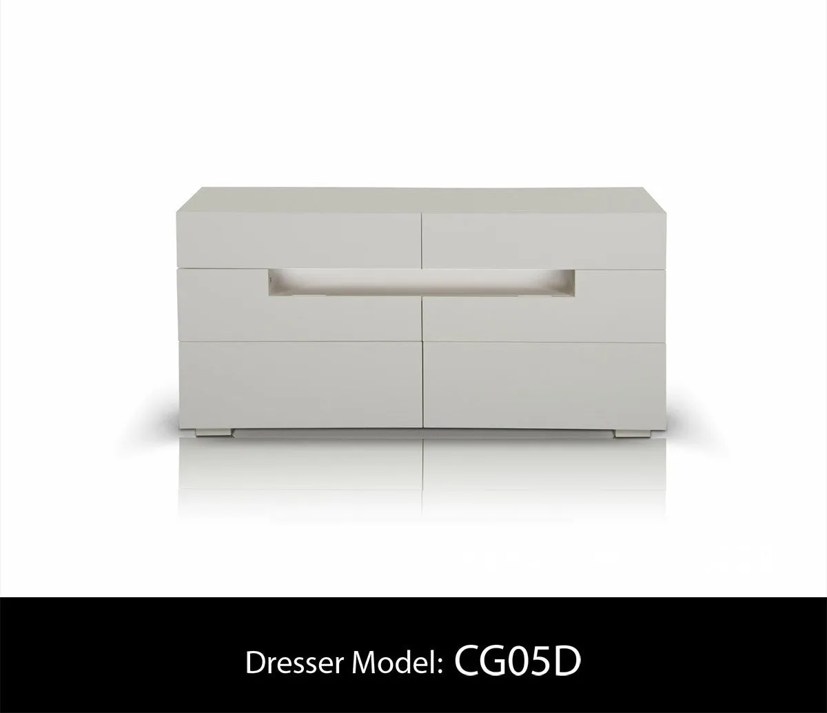 Modrest Infinity - Contemporary Platform Bed with Lights