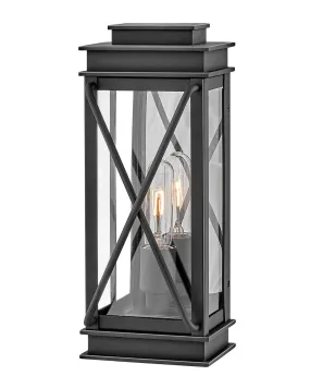 Montecito Small Wall Mount Lantern in Museum Black