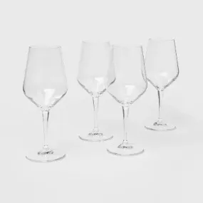 New - 15oz 4pk Glass Atherton White Wine Glasses - Threshold