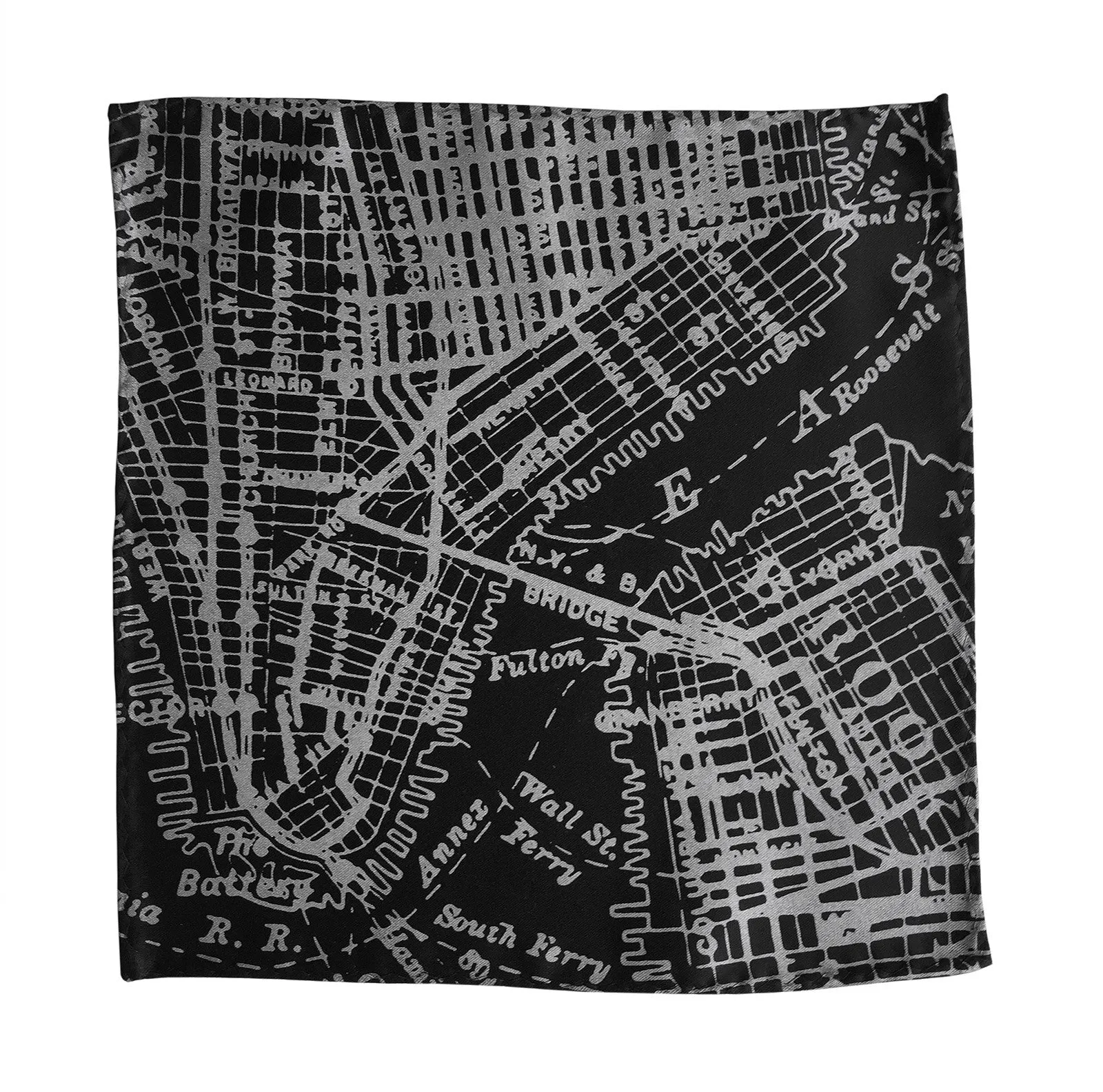 New York City Map Pocket Square