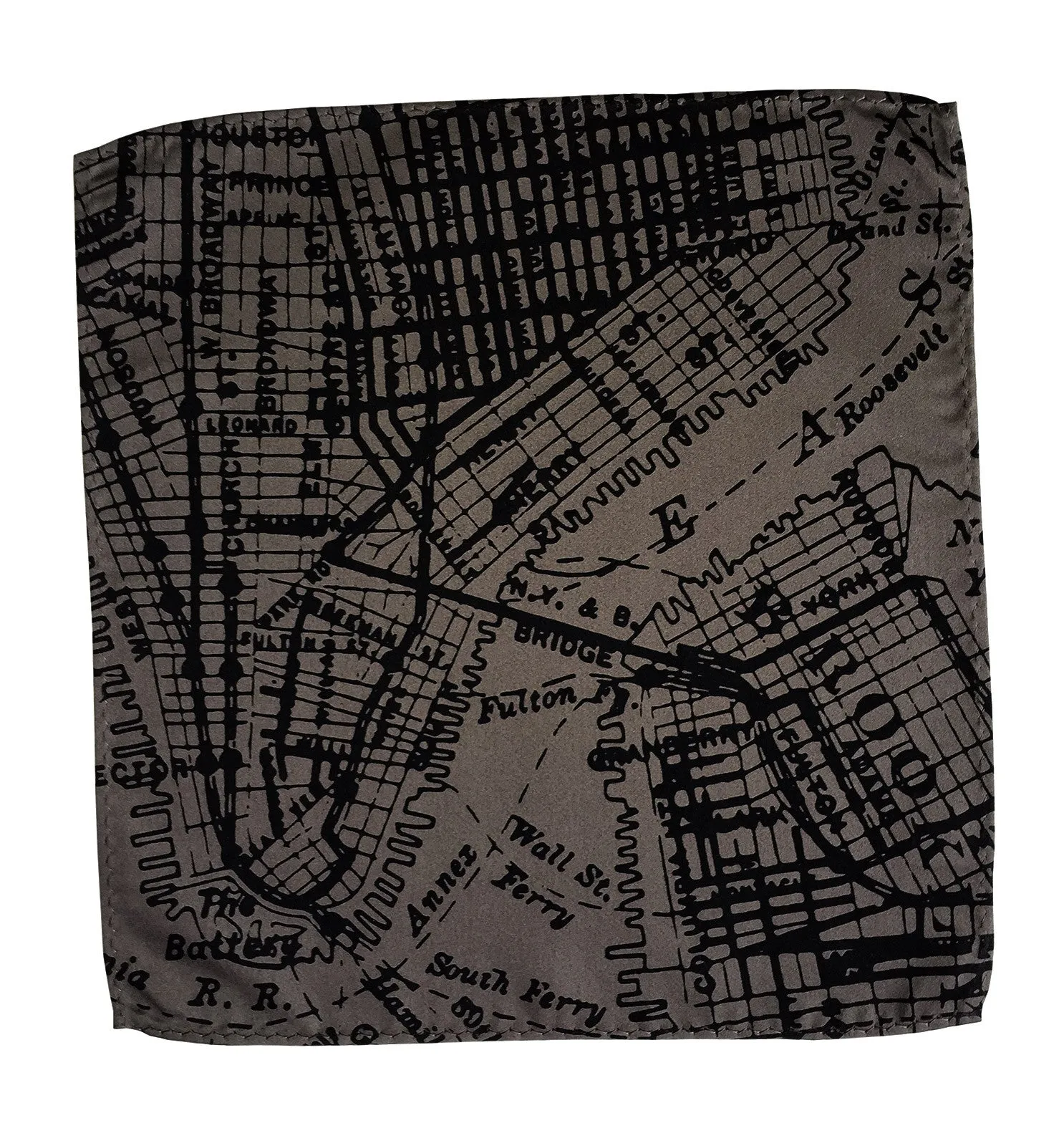 New York City Map Pocket Square