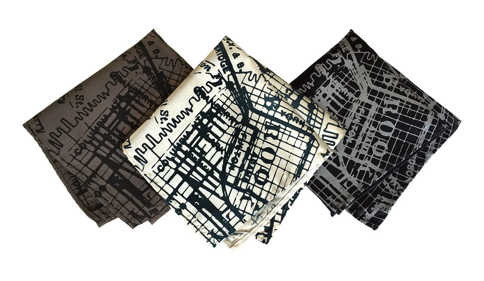 New York City Map Pocket Square