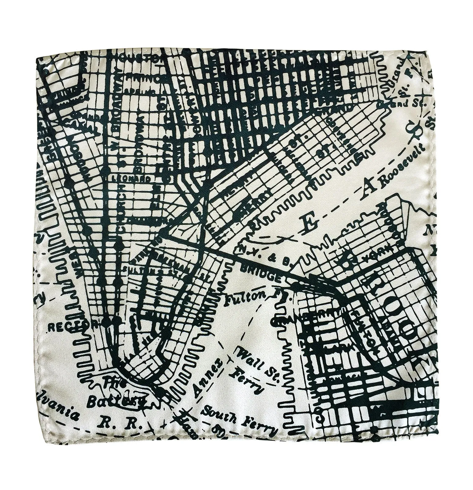 New York City Map Pocket Square