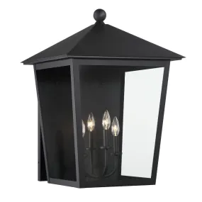 Noble Hill 26 In. Outdoor wall lantern Black Finish