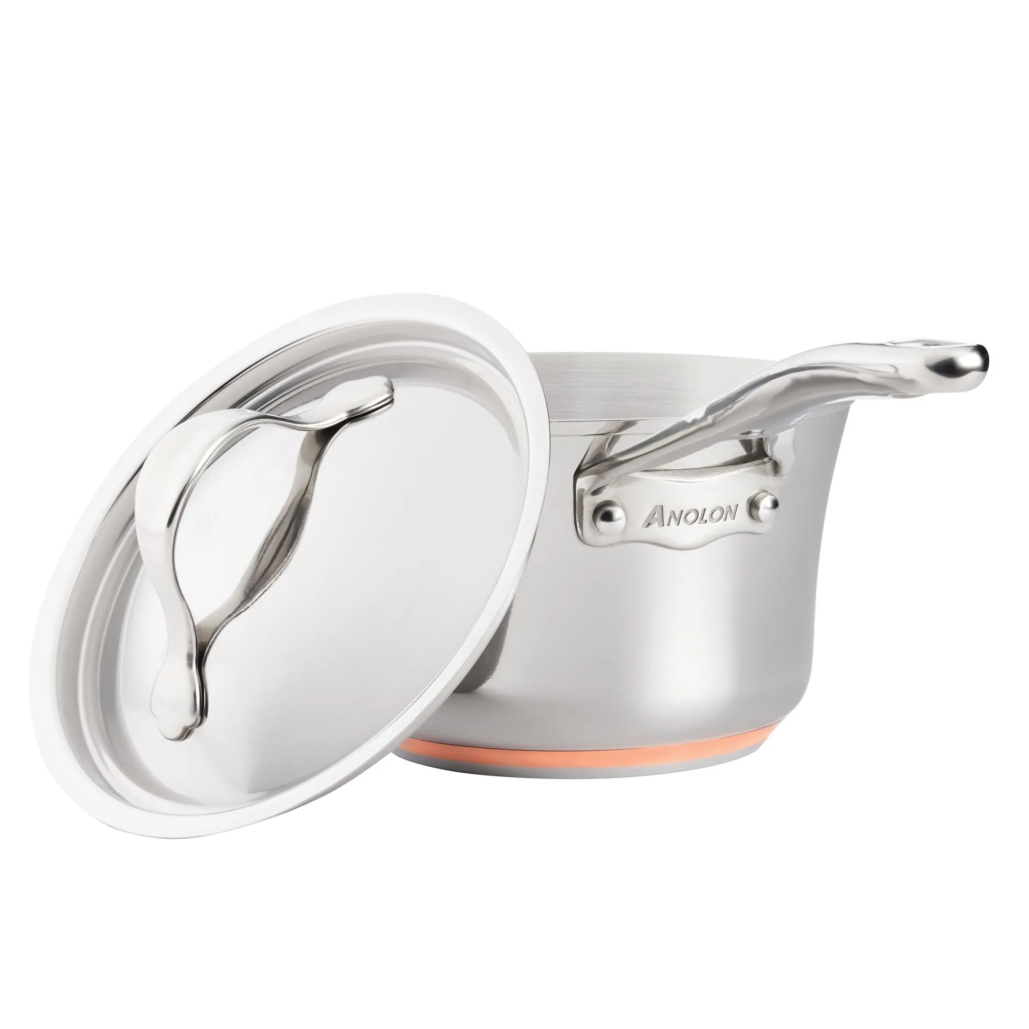 Nouvelle Copper Stainless Steel 3.5-Quart Saucepan