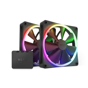 NZXT F140 RGB DUO 14cm Twin Pack 2 x Fan Kit Case Fan RF-D14DF-B1