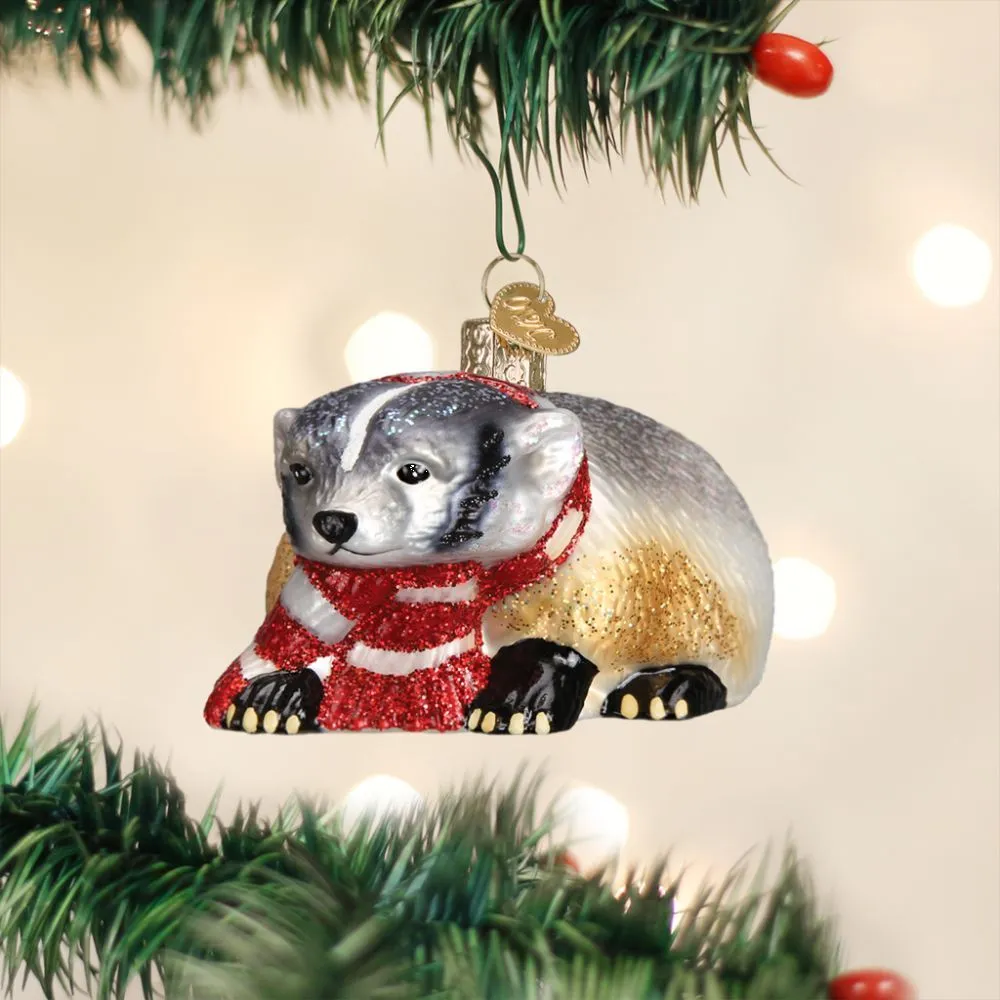 Old World Christmas Badger Ornament