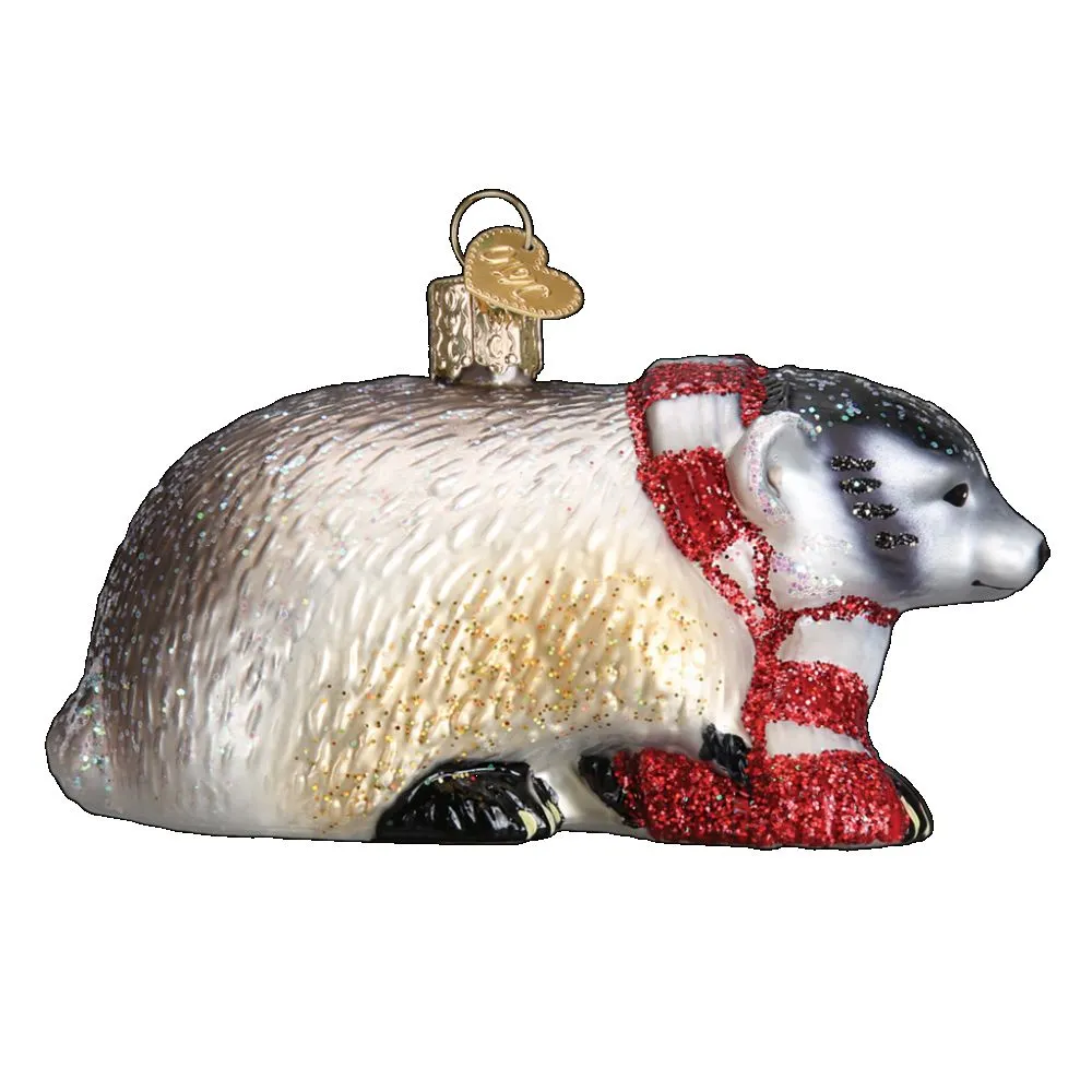 Old World Christmas Badger Ornament