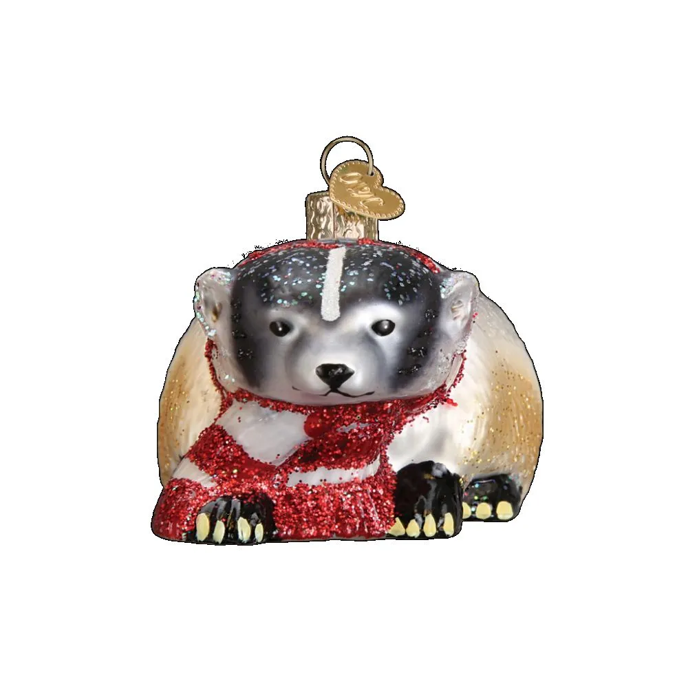 Old World Christmas Badger Ornament