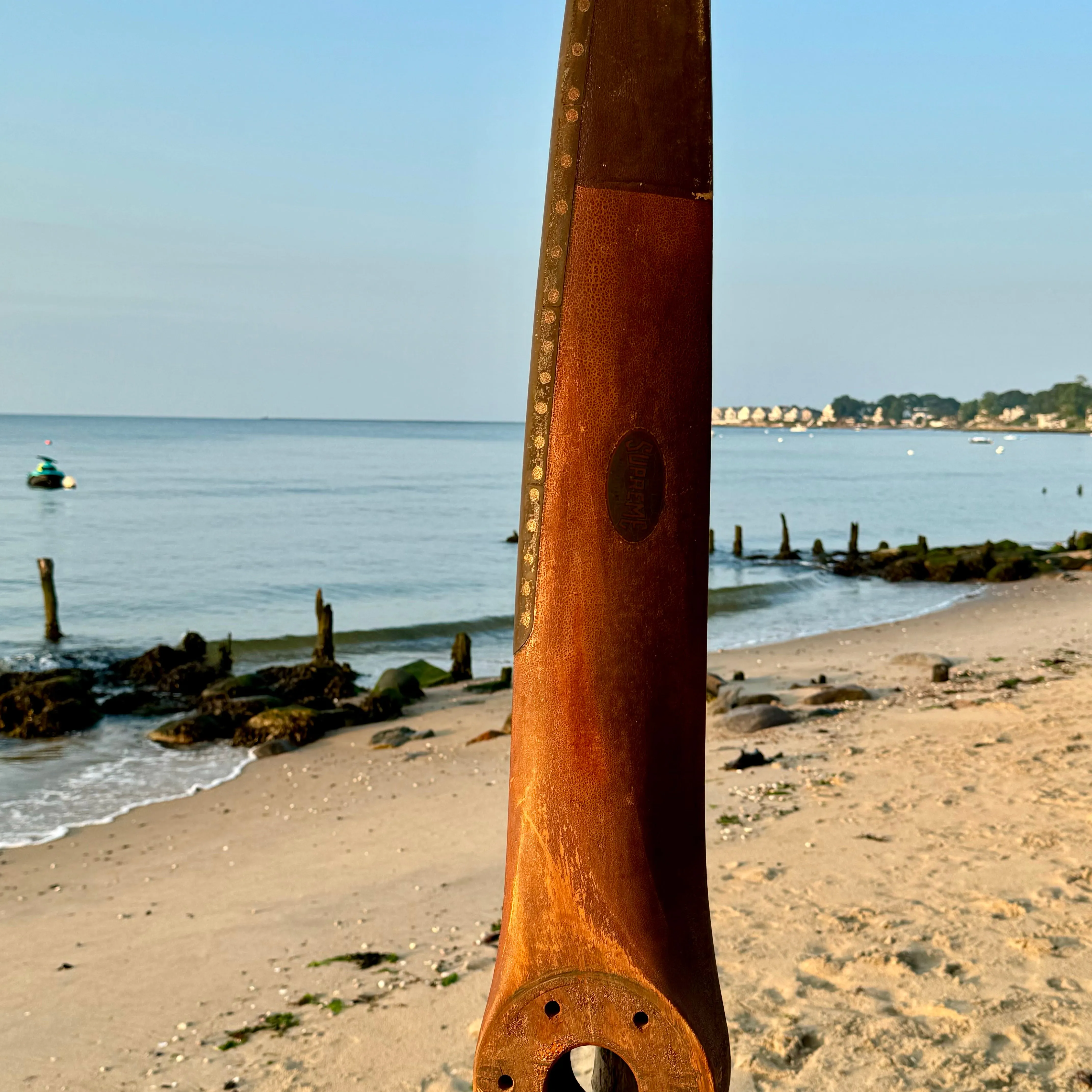 Original 72" Stone Supreme S65C 1930s Vintage Antique Wood Wooden Airplane Propeller