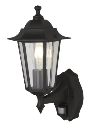 Outdoor Wall Light, PIR, Black - ID 13368