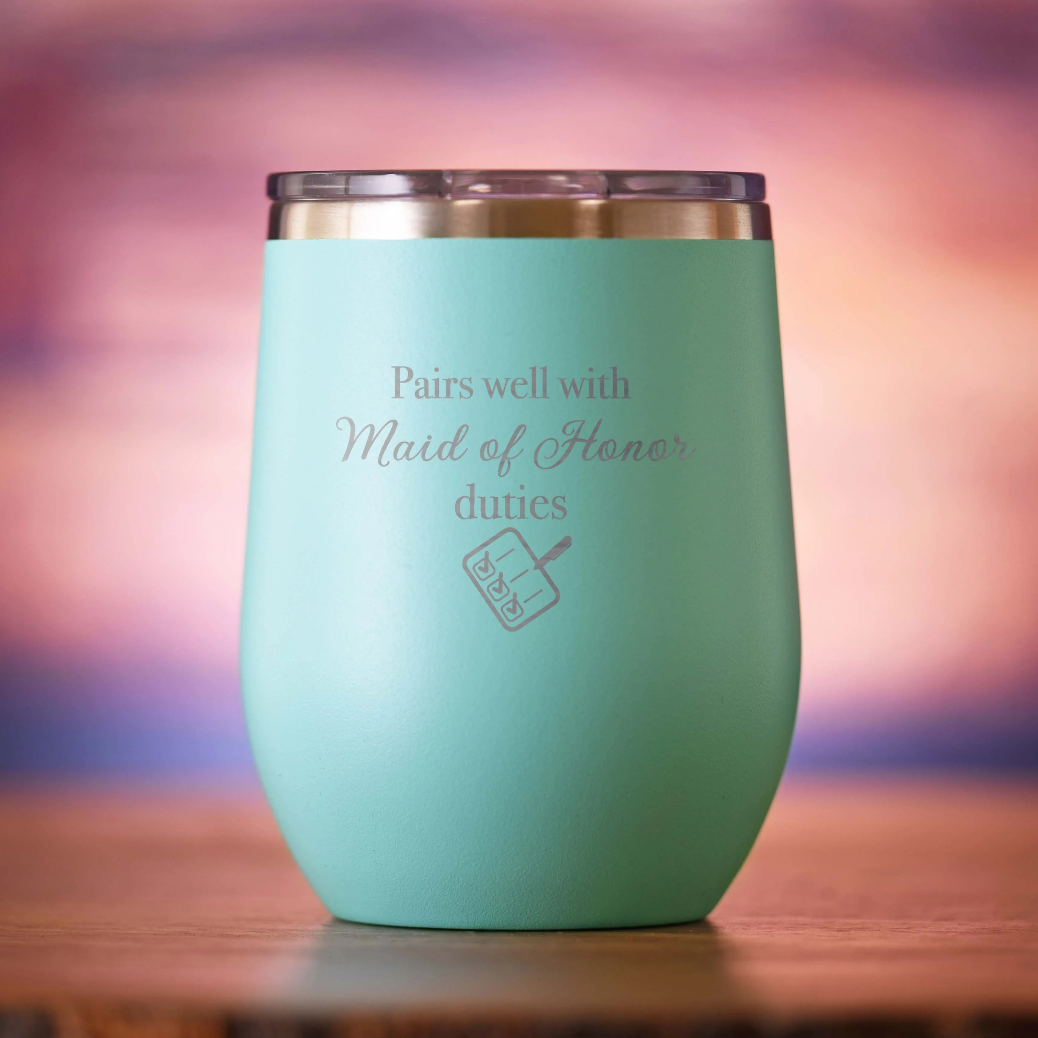 Pairs Well With Maid of Honor Duties Wine Tumbler Gift