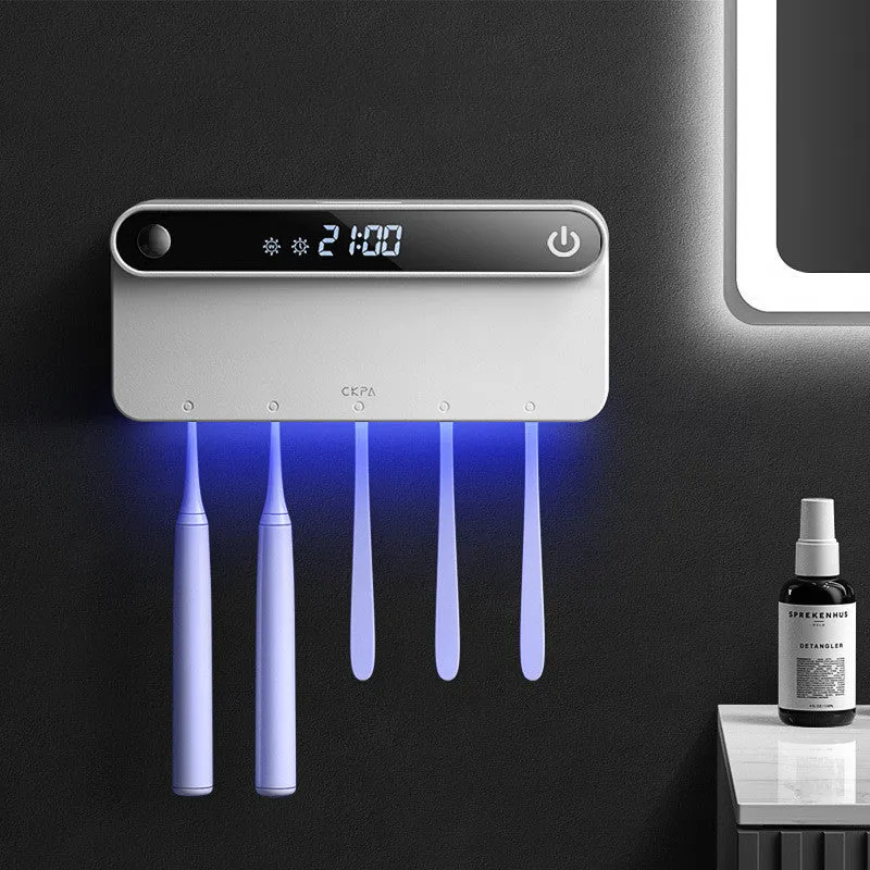 Perforation-free Wall-mounted UV Smart Toothbrush Sterilizer