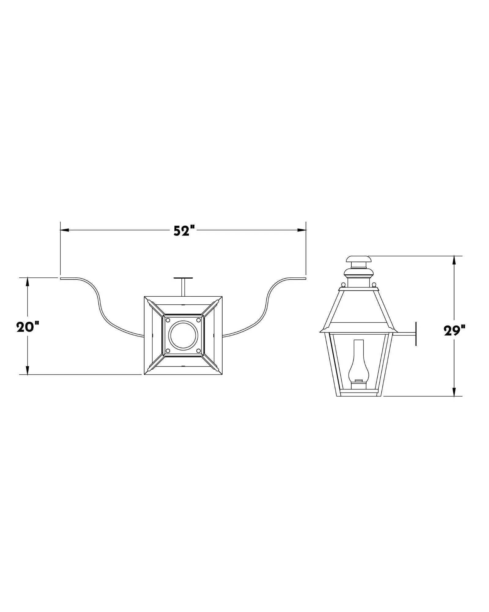 Philadelphia Exterior Wall Lantern Large