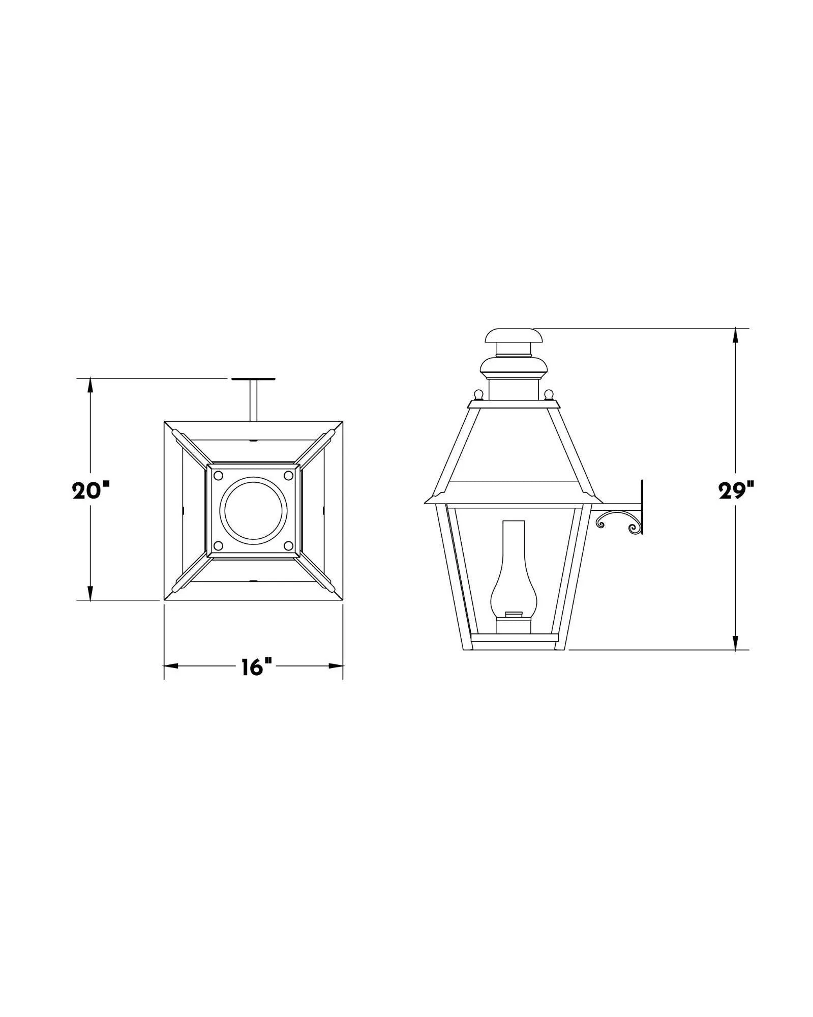 Philadelphia Exterior Wall Lantern Large