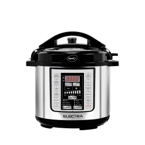 Pigeon By Stovekraft Electra Smart 3 Litre Electric Pressure Cooker with Digital Display | 18 Indian Preset Menu | Automatic Rice Cooker | Delay Timer & More (Stainless Steel)