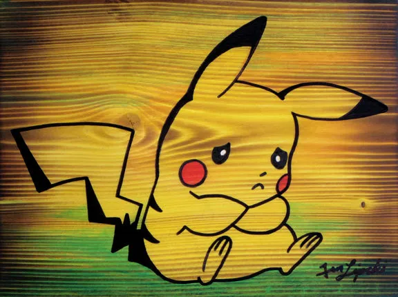 Pikachu Wood Artwork