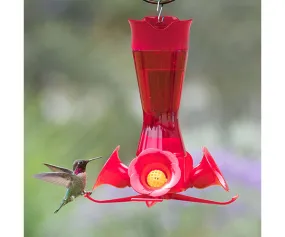 Pinch Waist Red Glass Feeder