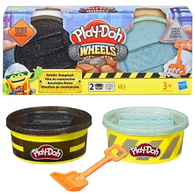 Play-Doh Wheels Compound Sets 2x8oz Tubs Dough Stamper Lid Tool