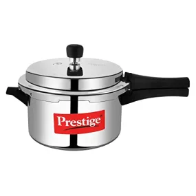 Prestige Popular Virgin Aluminium Precision Weight Valve Outer Lid Pressure Cooker, 3 L (Silver)