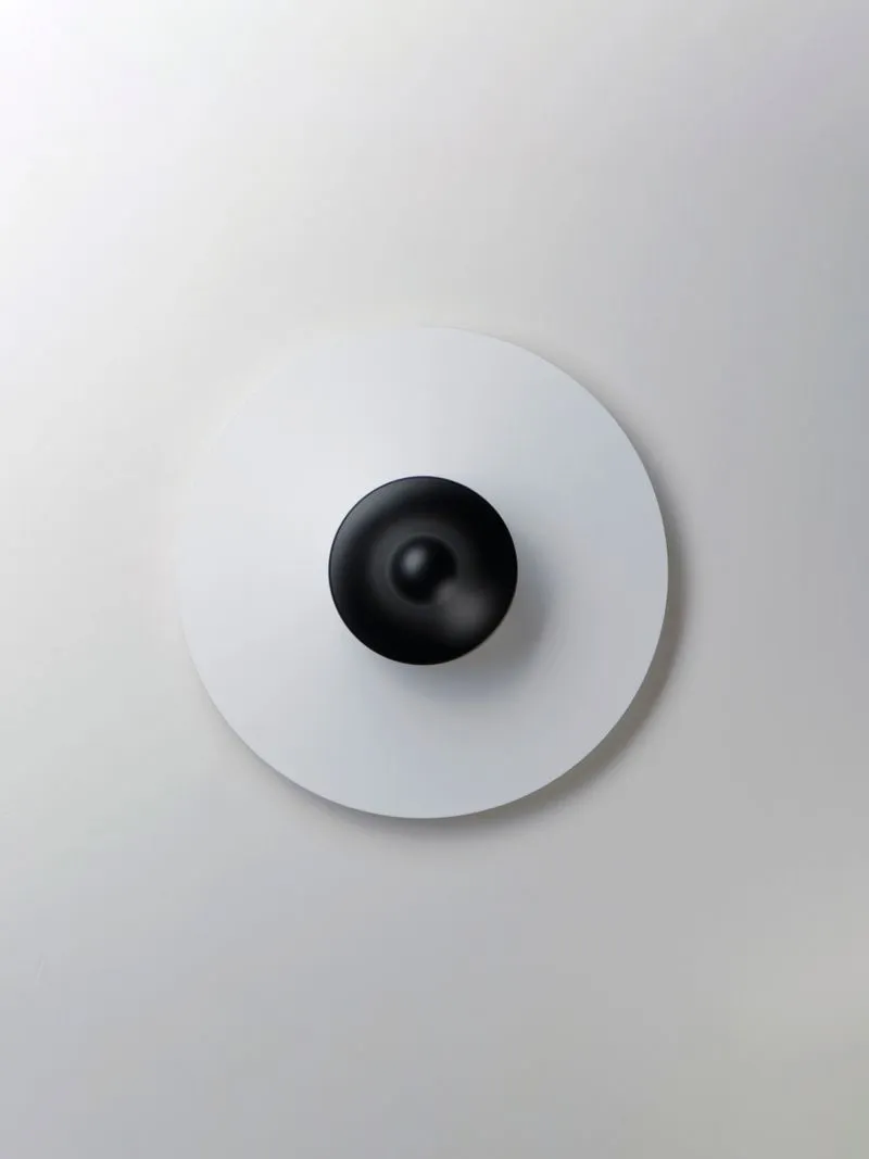 Radar 11" Single Light Wall Sconce in White and Black