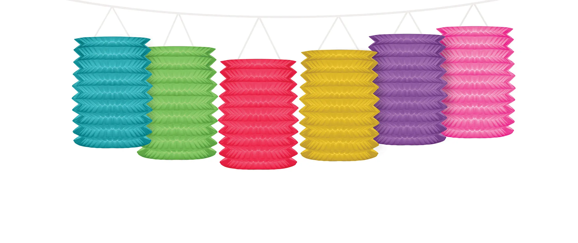 Rainbow Paper Lantern Garland Decoration 3.6m