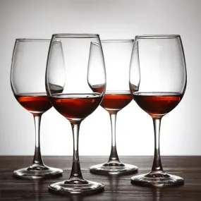 Red & White Wine and Champagne Glasses Clear Crystal Drinkware | Set of 6 | 2 x 8 inches | 350ml