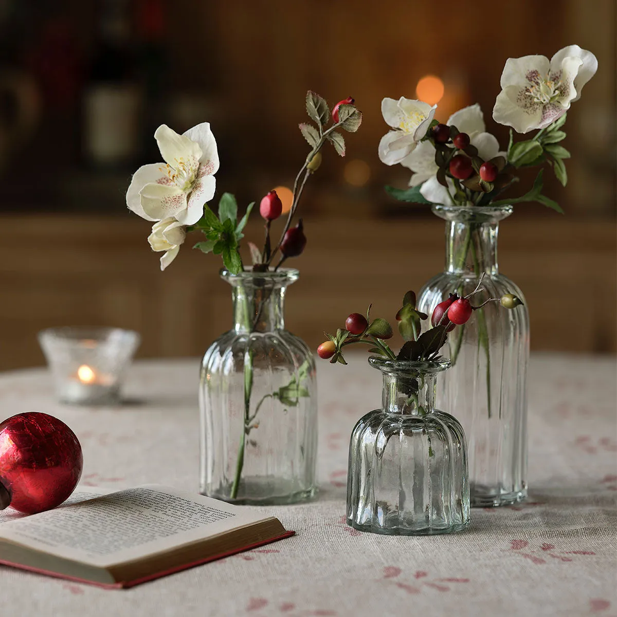 Reeded Flower Bottle - Small