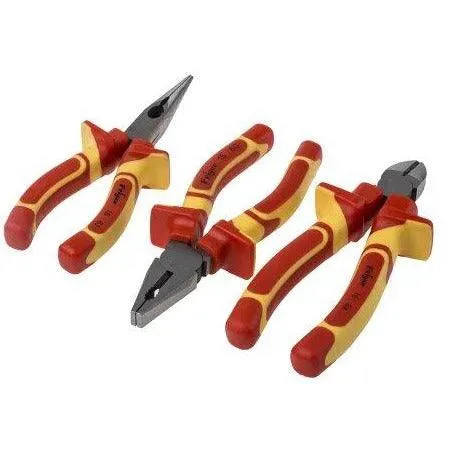 RS PRO Chrome Vanadium Steel Plier Set - Red | 847-3734