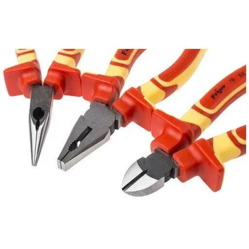 RS PRO Chrome Vanadium Steel Plier Set - Red | 847-3734