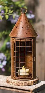 Rust & Black Finish Railroad Lantern