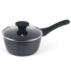 Salter Thermo Collar Non Stick Saucepan with Glass Lid | 18cm